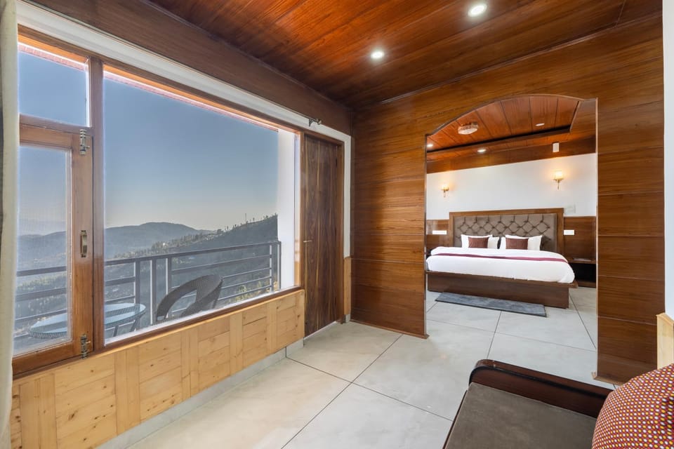 Bed, Natural landscape, View (from property/room), Balcony/Terrace, Photo of the whole room, Bedroom, Mountain view, hair dryier, wardrobe