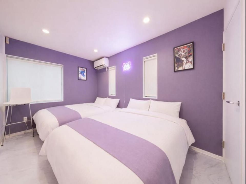 Bed, Photo of the whole room, Bedroom, air conditioner