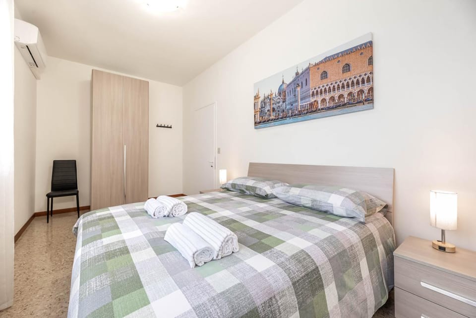 Bed, Bedroom, furniture, heating, towels, wardrobe, air conditioner