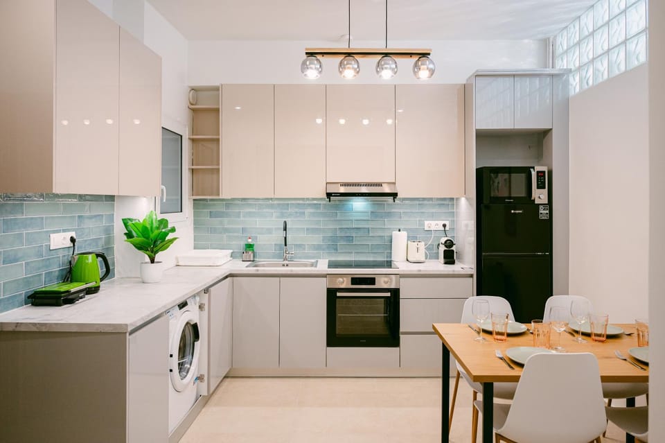 microwave, oven, washing machine, kitchen