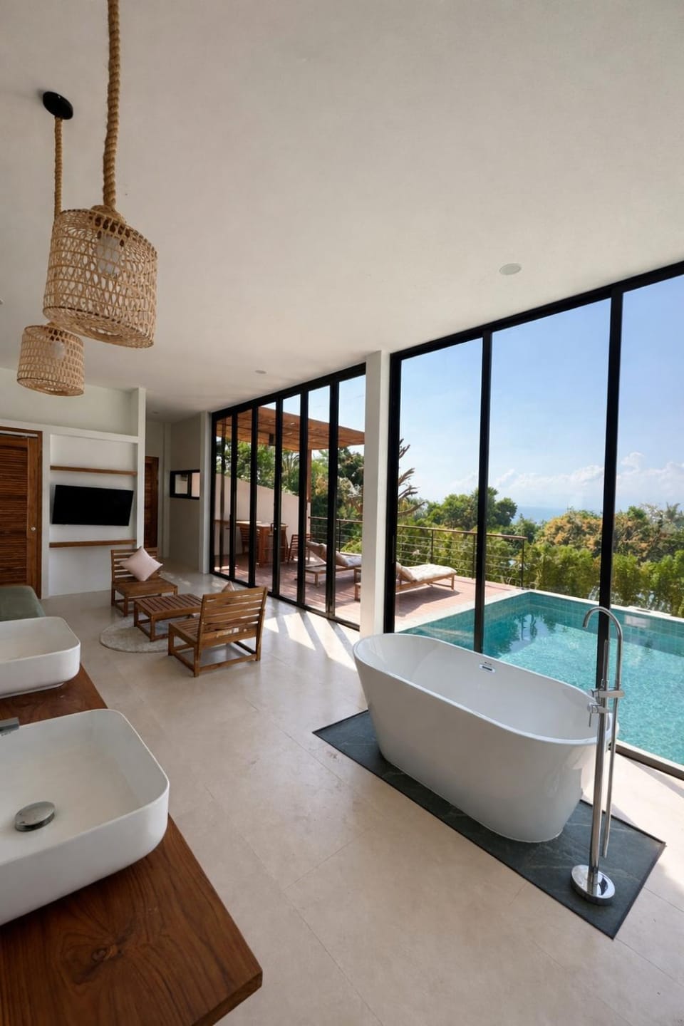 Tropical cottage sea view - private pool Villa in Ban Tai