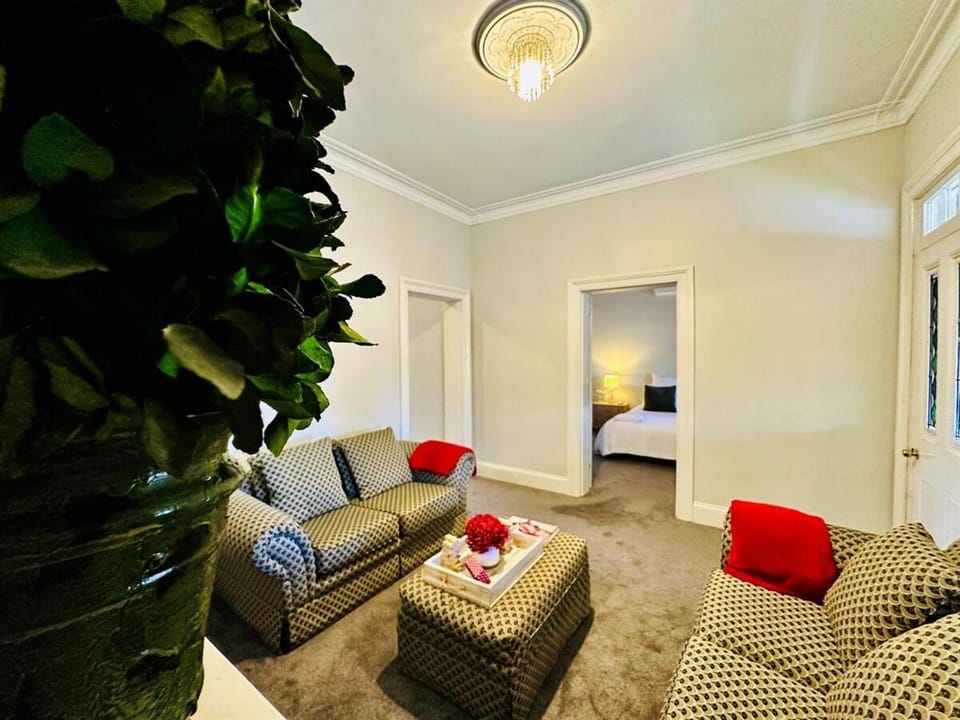 Living room, fireplace