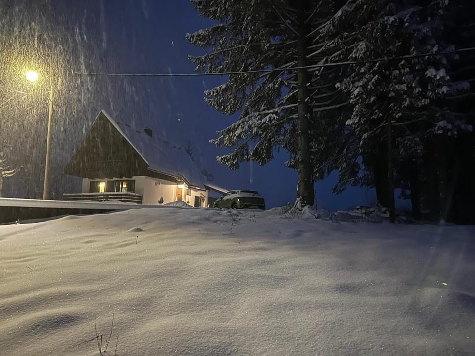 Property building, Night, Natural landscape, Winter