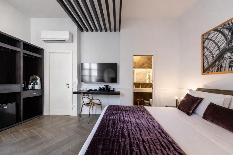Bed, TV and multimedia, Coffee/tea facilities, Photo of the whole room, Bedroom, wardrobe, air conditioner