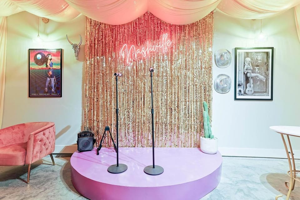 Glam Bachelorette Condo Stage & Neon Vibes House in East Nashville
