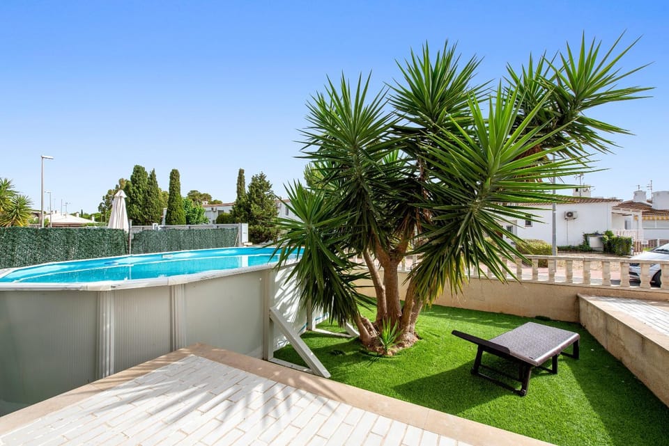 Property building, Living room, Swimming pool
