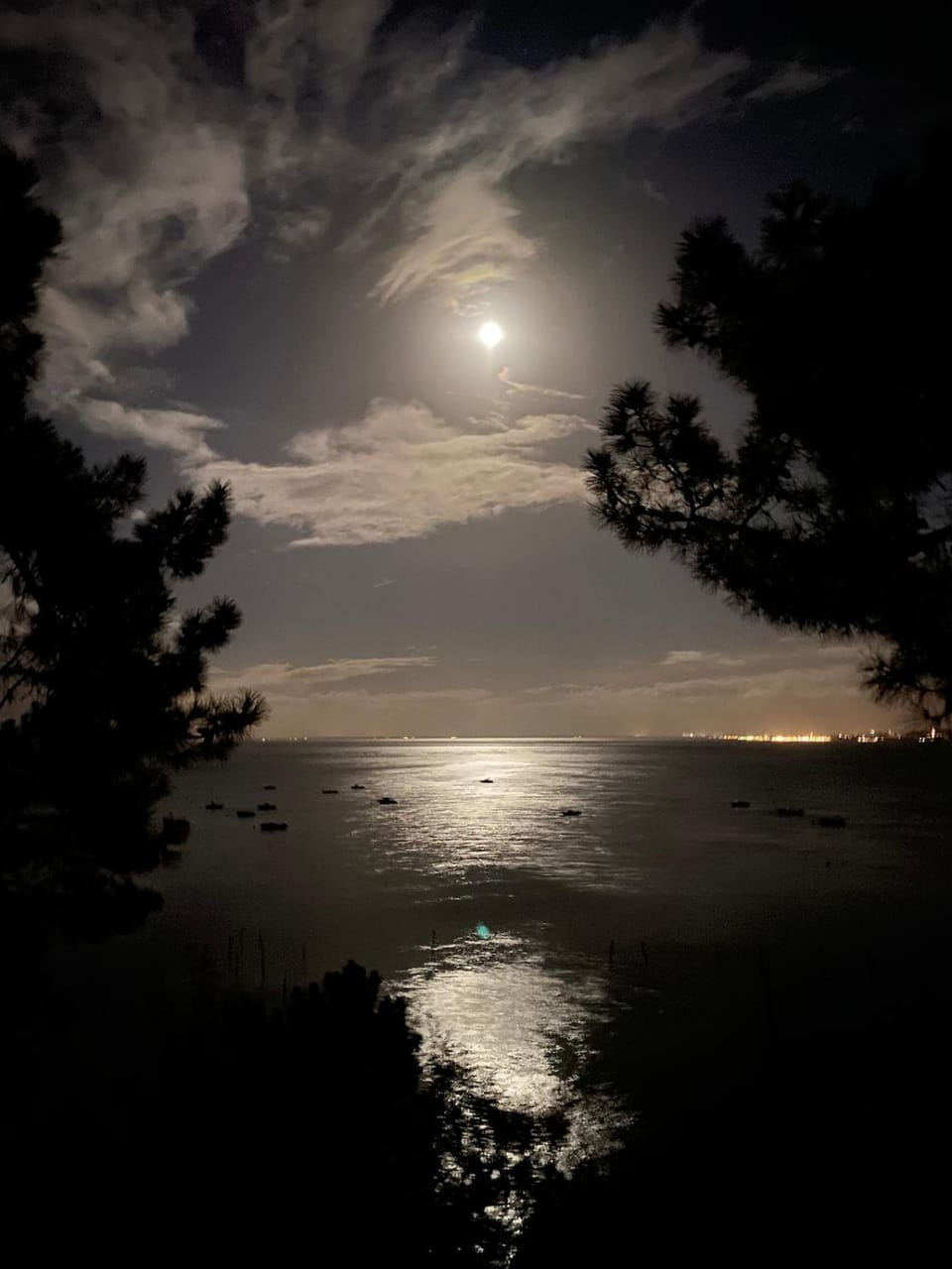 Night, Sea view