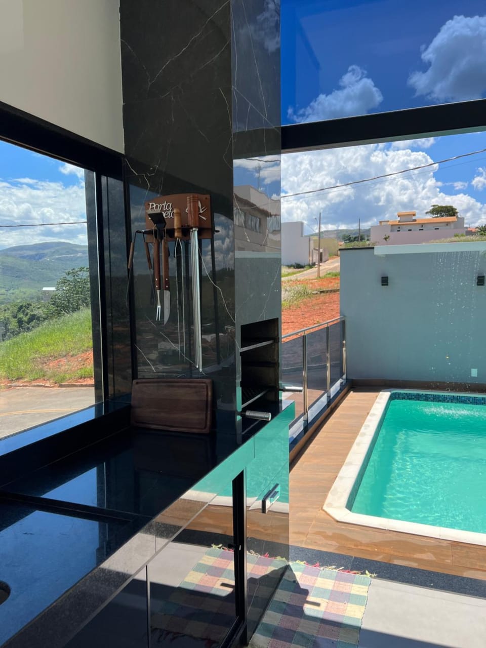 Natural landscape, View (from property/room), Mountain view, Pool view, Swimming pool, kitchen