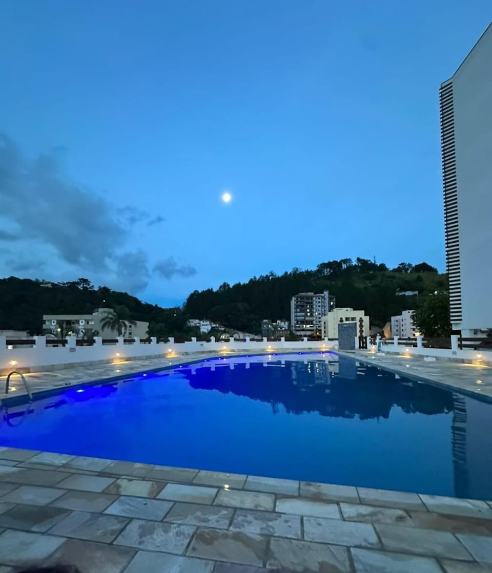 Night, Pool view, Swimming pool