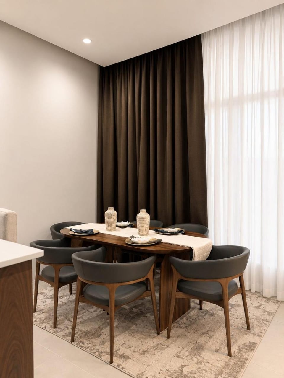 Living room, Seating area, Dining area
