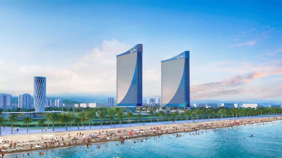 Property building, Nearby landmark, Day, Natural landscape, Beach, City view, Sea view
