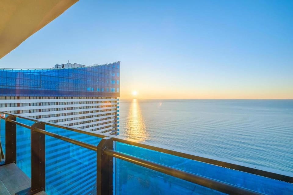 Day, Natural landscape, View (from property/room), Balcony/Terrace, Sea view, Sunrise, Sunset