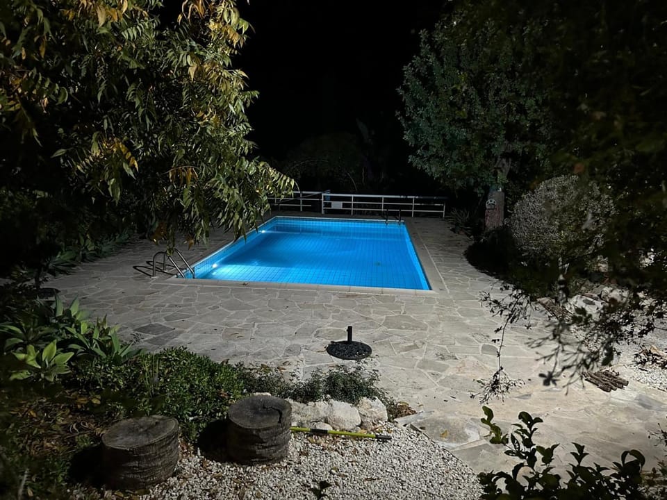 Night, Pool view, Swimming pool