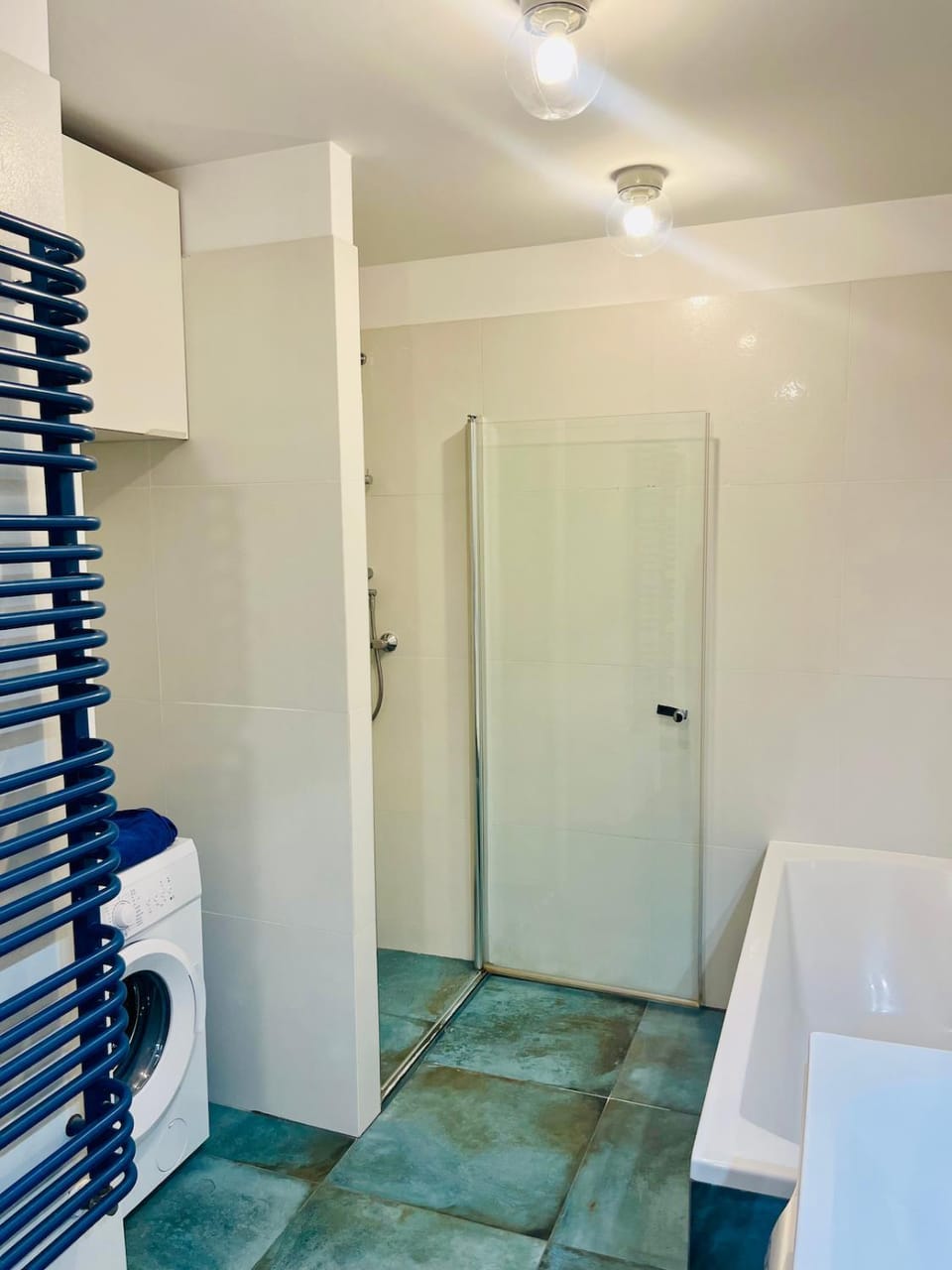 Shower, washing machine