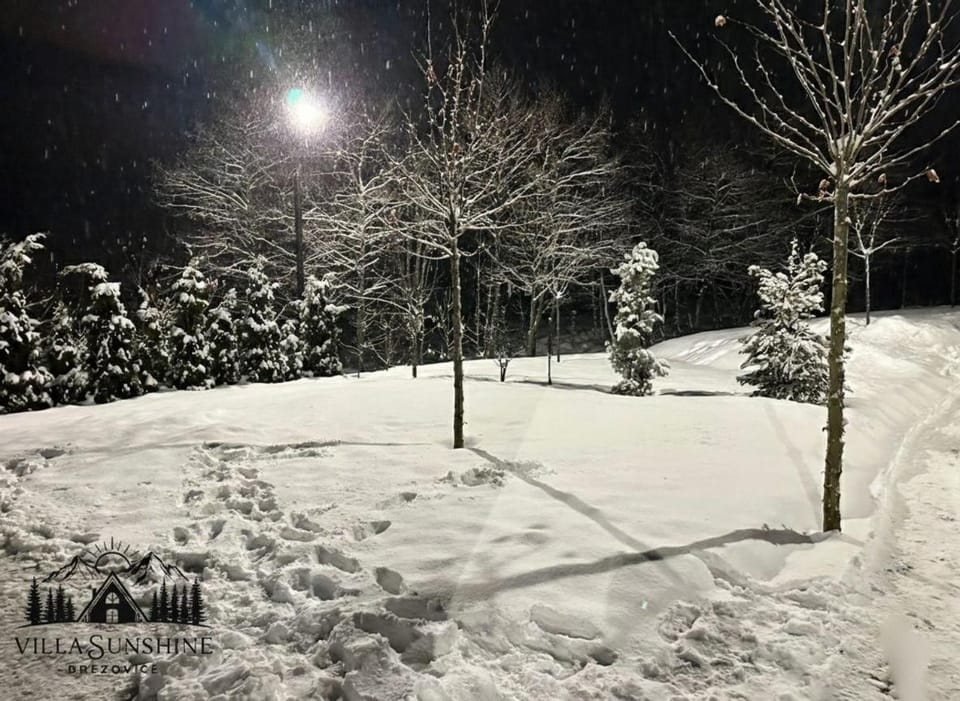 Night, Natural landscape, Winter