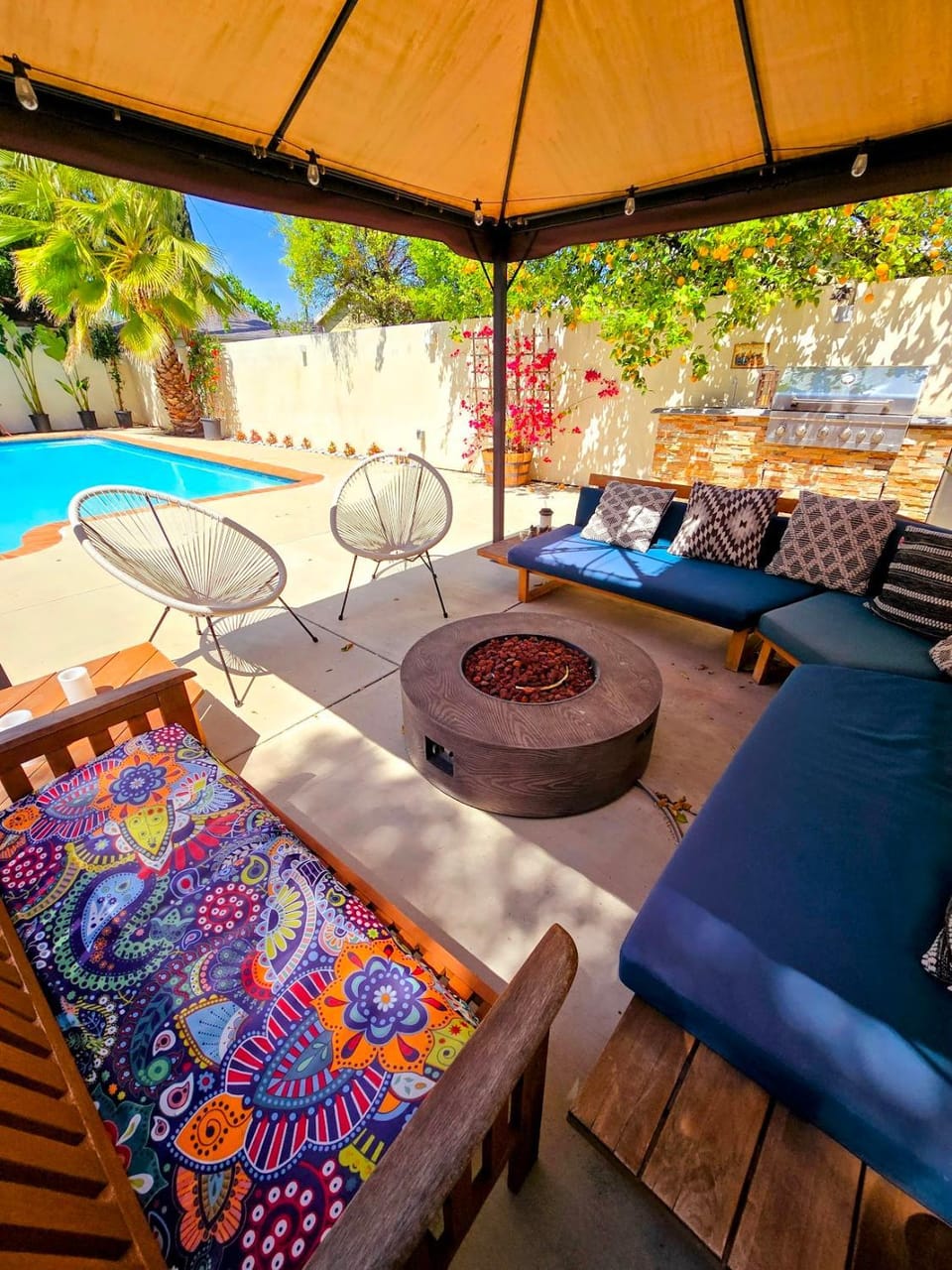Patio, Pool view