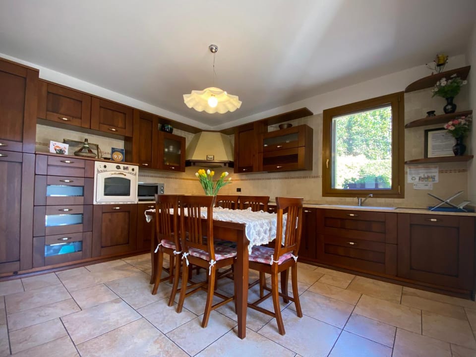 Dining area, dishwasher, stove, toaster