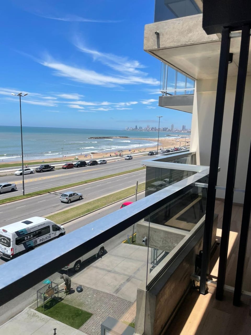 View (from property/room), Balcony/Terrace, City view, Sea view