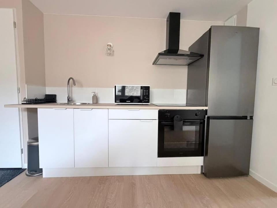 Kitchen or kitchenette, oven, stove