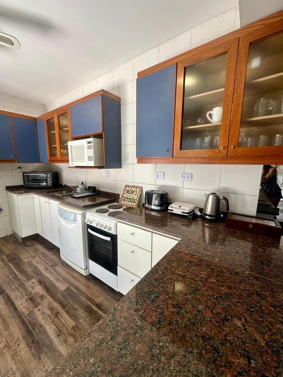 Kitchen or kitchenette, dishwasher, oven, stove, toaster