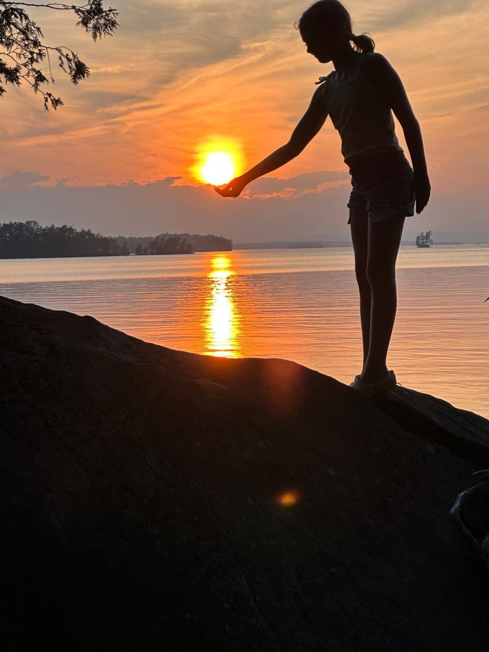People, Guests, Lake view, Sunset