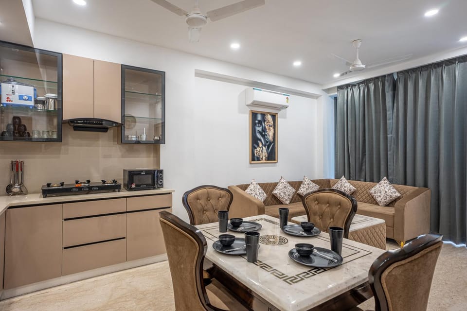 Coffee/tea facilities, Kitchen or kitchenette, Living room, Seating area, Dining area, pet friendly, stove