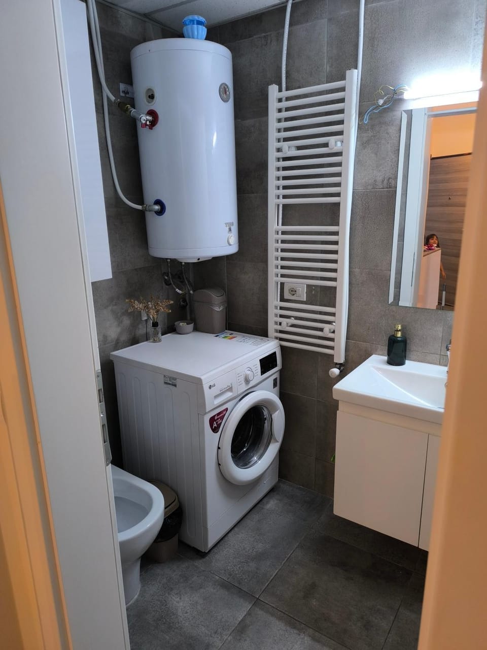 Toilet, Bathroom, washing machine