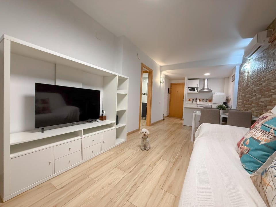 Communal lounge/ TV room, Bed, TV and multimedia, Living room, Photo of the whole room, Seating area, Evening entertainment, Bedroom
