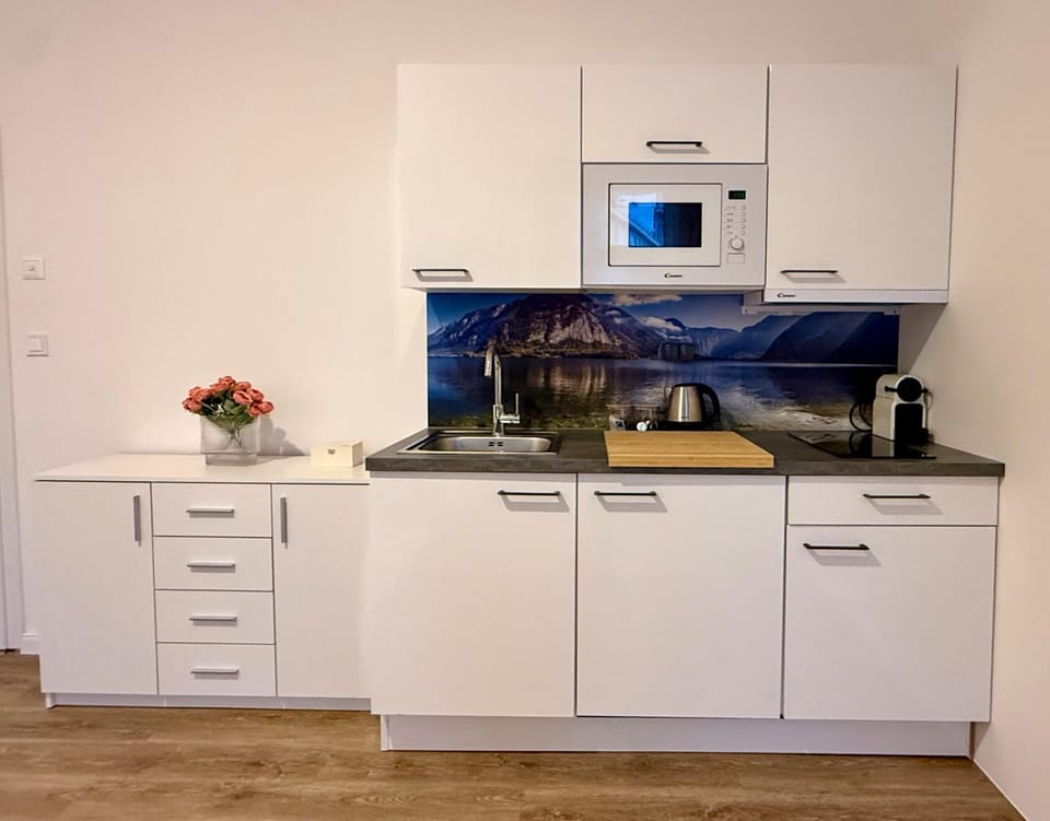 Coffee/tea facilities, Kitchen or kitchenette, furniture, furniture, microwave, storage, storage, stove, stove, kitchen, kitchen