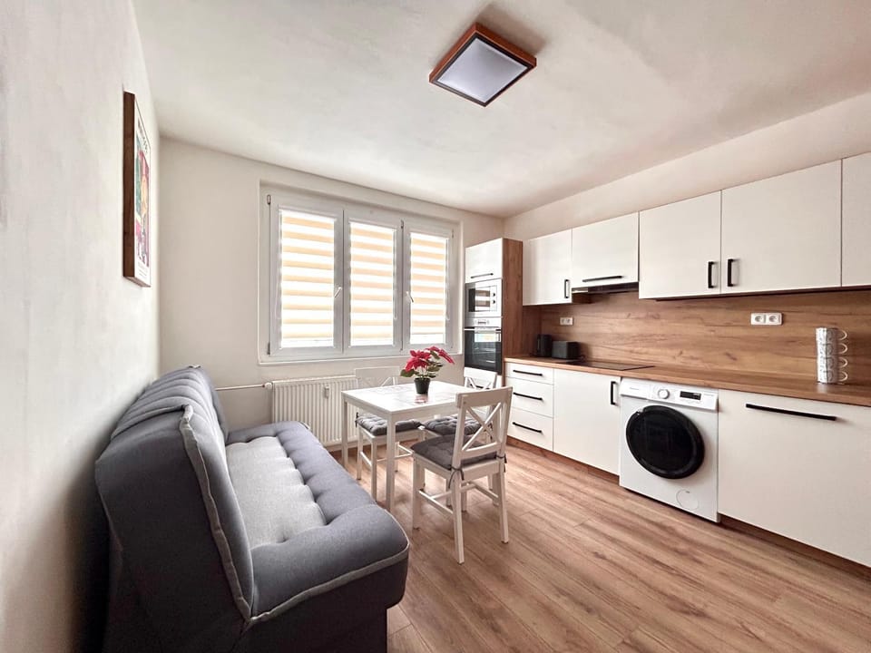 Kitchen or kitchenette, dishwasher, microwave, oven, stove, toaster