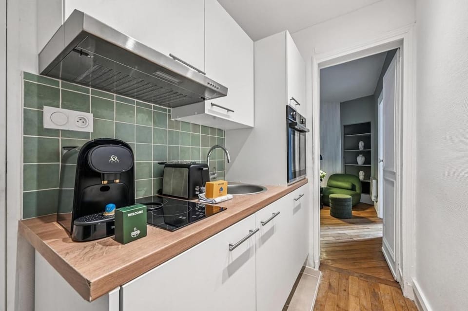 Coffee/tea facilities, Kitchen or kitchenette, toaster, washing machine