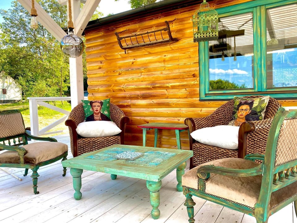 Tiny bohemian lodge at lake Balaton House in Hungary