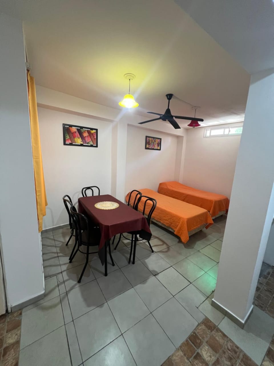 Photo of the whole room, Dining area