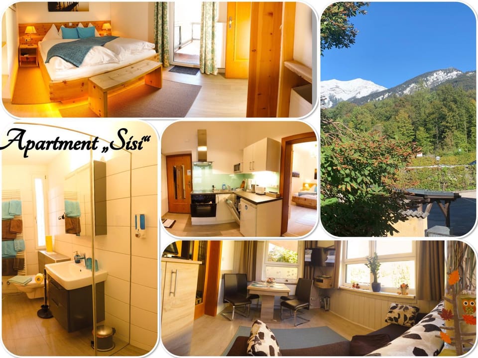 Bed, Natural landscape, Bathroom, View (from property/room), Kitchen or kitchenette, Living room, Photo of the whole room, Bedroom, Mountain view, kitchen