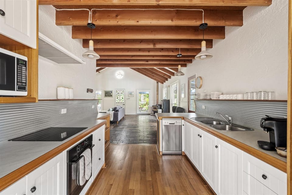 Kitchen or kitchenette, dishwasher, oven, stove, toaster