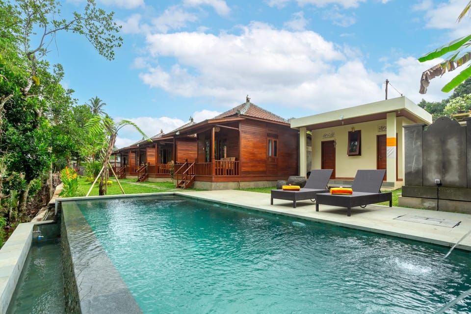 Garden, Garden view, Pool view, Swimming pool, sunbed
