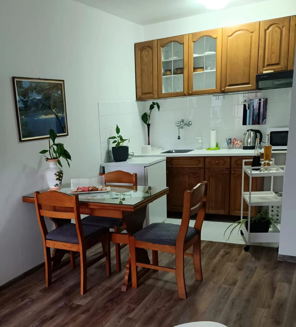 Kitchen or kitchenette, Dining area, stove