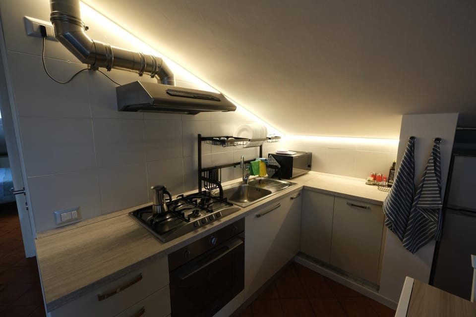 Kitchen or kitchenette, oven, stove