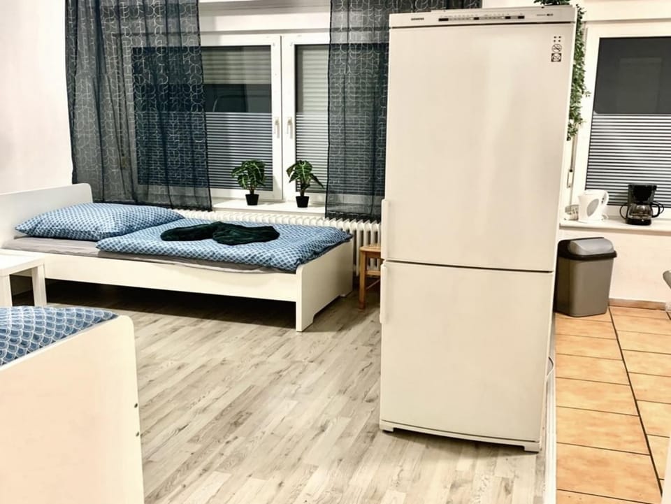 Bed, Kitchen or kitchenette, Living room