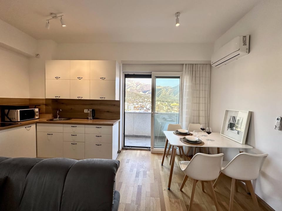 Living room, kitchen