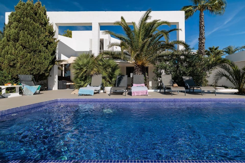 Property building, Living room, Swimming pool