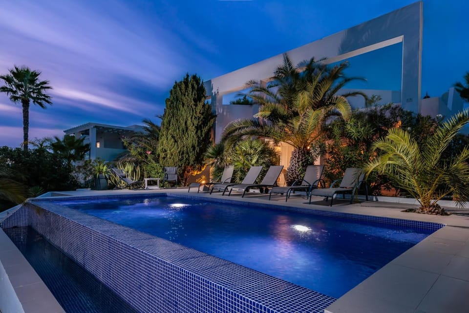 Property building, Living room, Swimming pool