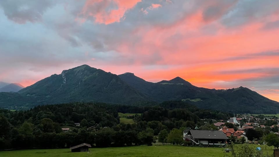 Mountain view, Sunset