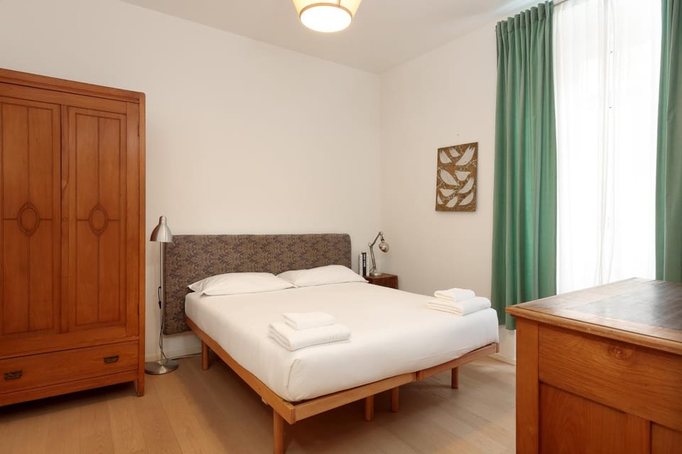 Bed, Photo of the whole room, Bedroom, towels, wardrobe