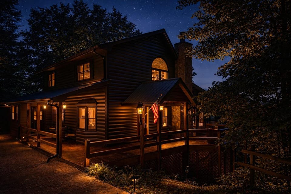 Property building, Night, Mountain view