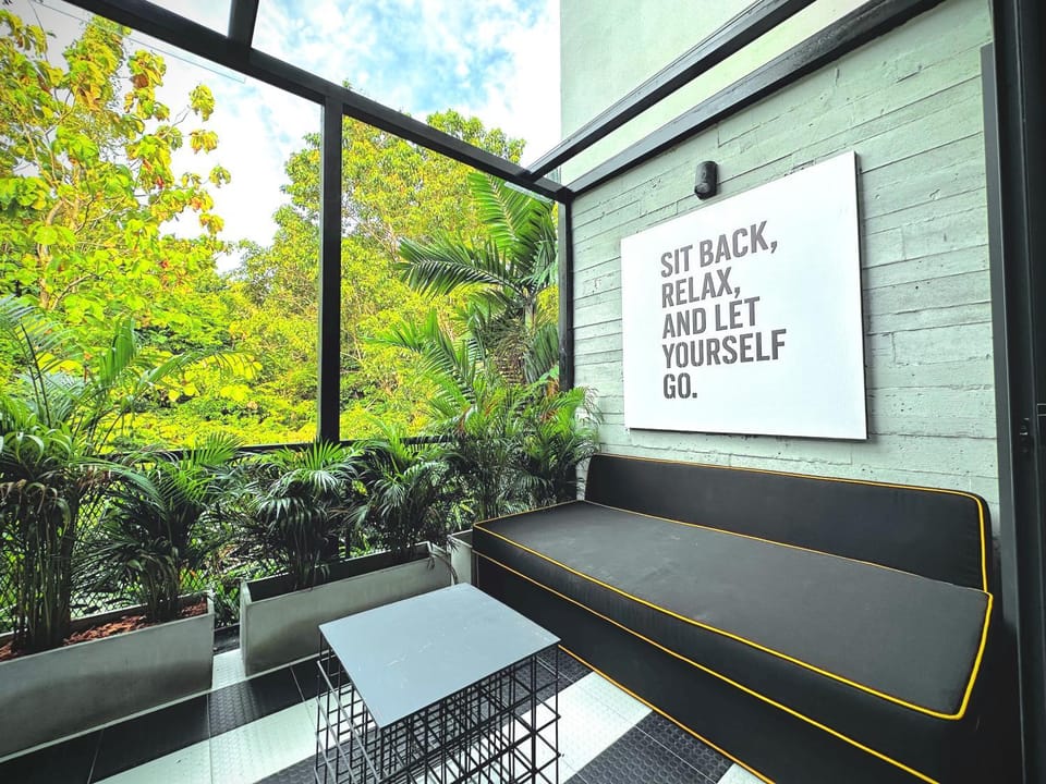 Balcony/Terrace, Seating area, Garden view