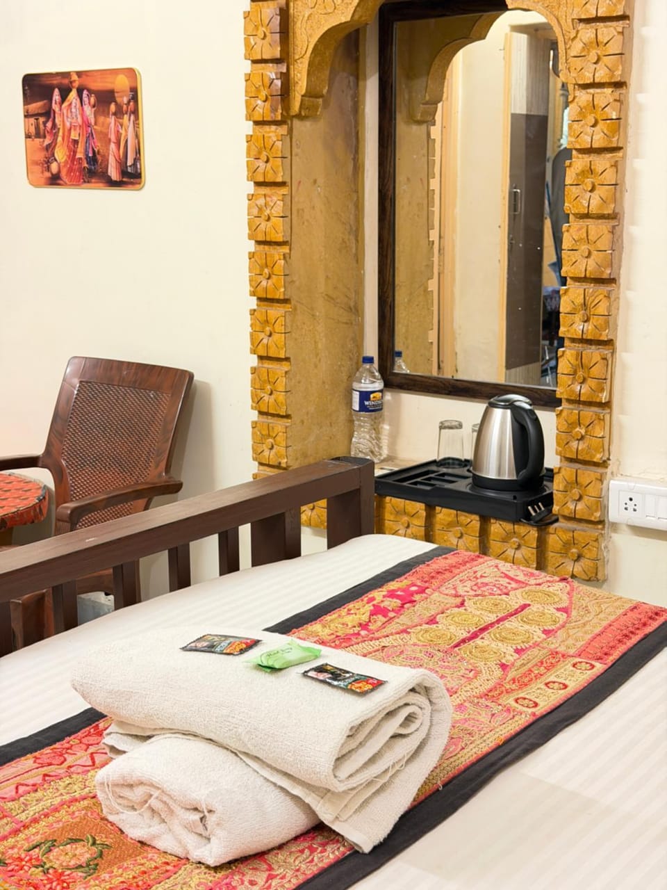 Bed, Coffee/tea facilities, Photo of the whole room, Bedroom, minibar