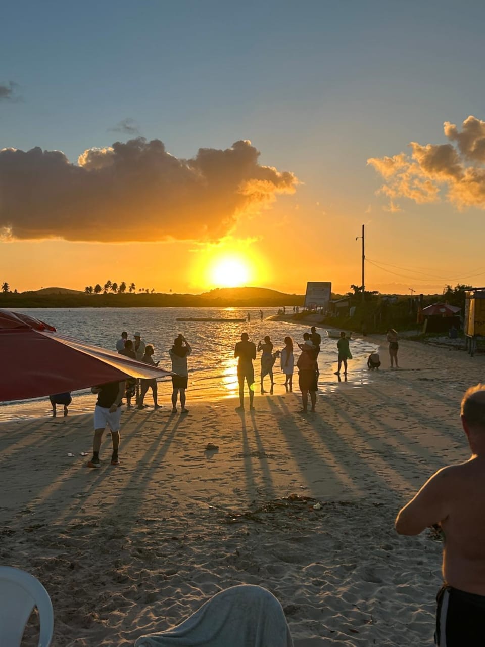 Natural landscape, Beach, Sea view, Sunset