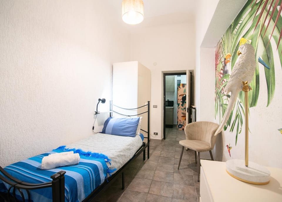 Bed, Decorative detail, Bedroom, furniture, heating, heating, internet, internet, towels, wardrobe