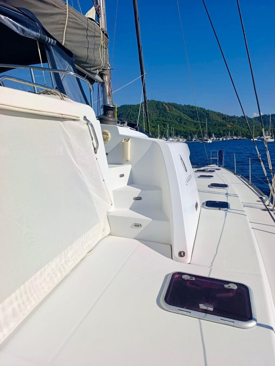 catamaran yatch tour Docked boat in Göcek
